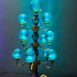 Đèn thờ pha lê 13 bông bông cao 60 cm 6