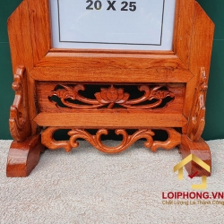  Khung ảnh thờ gỗ hương kiểu dáng đơn giản kích thước ảnh 20x25 cm KAT10 3