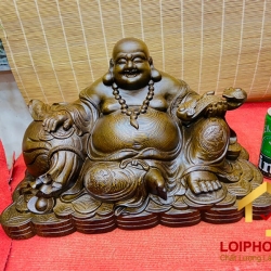 Tượng Phật Di Lặc ngồi tài lộc kích thước 50x29x27 cm 4