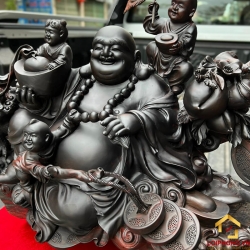 Tượng Phật Di Lặc ngũ phúc kích thước 62x60x40 cm  5
