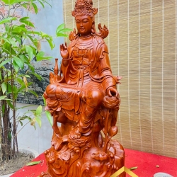 Tượng Phật Quan Âm tự tại kích thước 69x28x16 cm 2