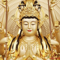 Tượng Phật Thiên Thủ Thiên Nhãn bằng đồng dát vàng cao 30cm, 40 cm, 48 cm 4