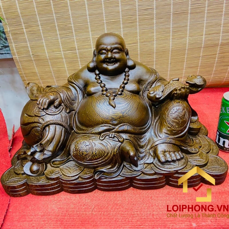 Tượng Phật Di Lặc ngồi tài lộc kích thước 50x29x27 cm 3