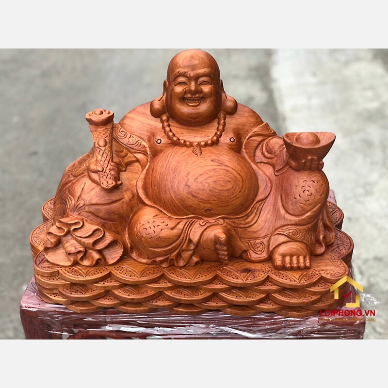 Tượng Phật Di Lặc ngồi đế tiền kích thước 50x30x30 cm  1
