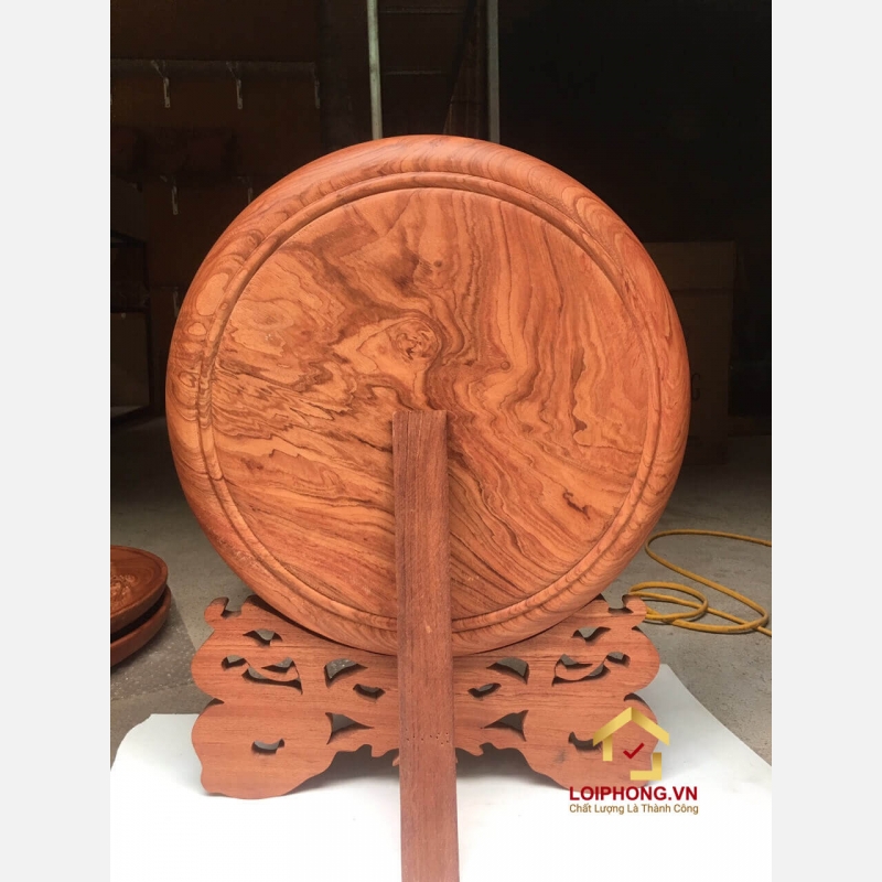 Đĩa gỗ trang trí thuận buồm xuôi gió bằng gỗ hương đường kính đĩa 30 - 35 - 40 cm dày 4 cm